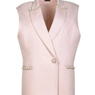 Cream Caleste blazer by Aidan & Ice, tailored fit blazer with lapels and button closure, styled on a mannequin.