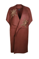 Aidan & Ice NAIRA OUTER in brown, stylish coat with a tailored fit and button details, perfect for cold weather.