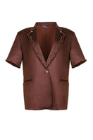 Aidan & Ice NARA brown blazer, tailored men's blazer with notch lapel, stylish and versatile for formal or casual wear.