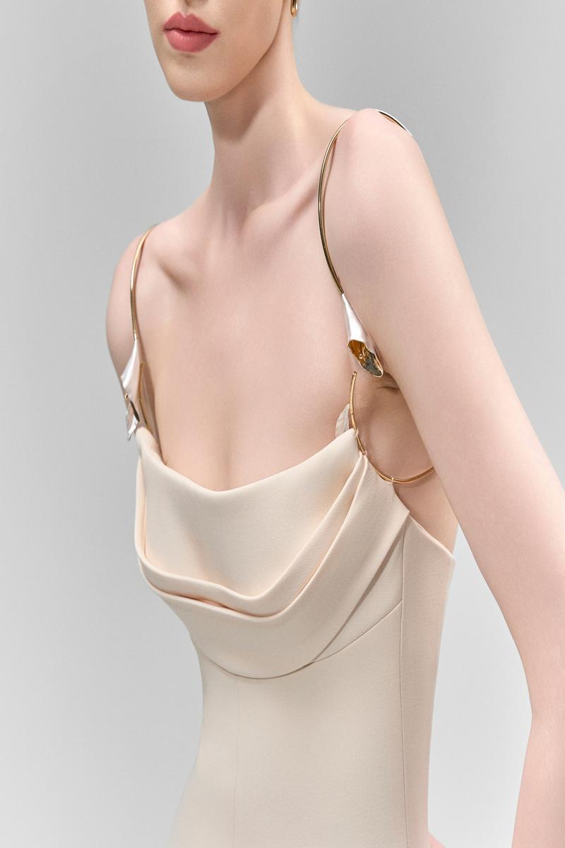 LIRIEN A-LINE COWL NECK CREPE FLOOR LENGTH DRESS | CULT MIA | Maison Des Copains LIRIEN A-LINE COWL NECK CREPE FLOOR LENGTH DRESS | CULT MIA | Maison Des Copains