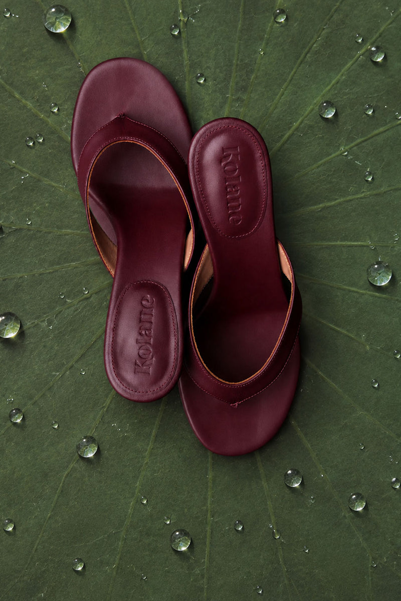 Kolane Annie Sandal 45 in Rosewood with open toe design and strappy leather straps, stylish and comfortable footwear.