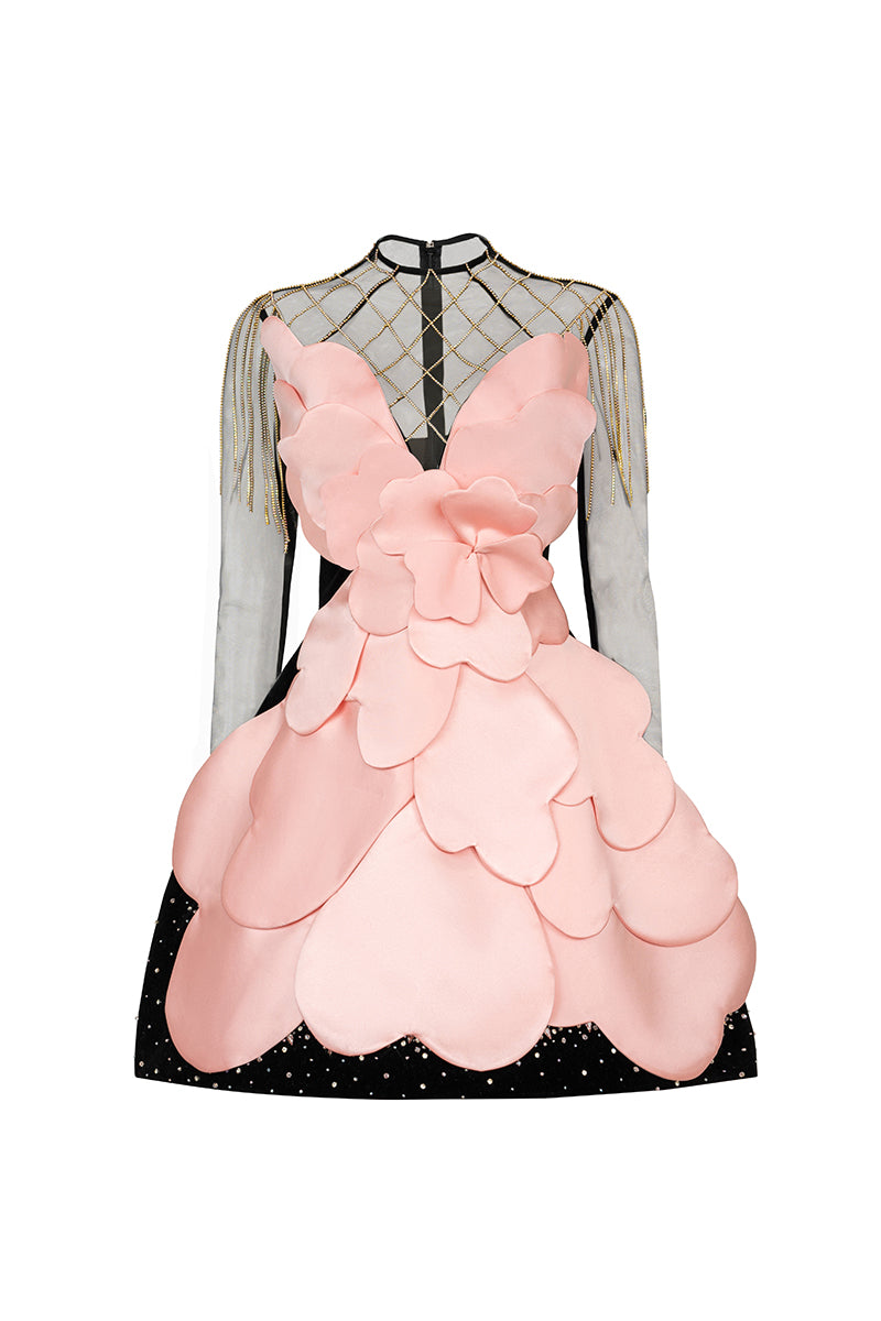 FLORAL STATEMENT MINI DRESS - CULT MIA