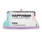Sarah's Bag Cult Mia X Sarah's Bag Happiness hand-beaded clutch with intricate detailing and vibrant colors.