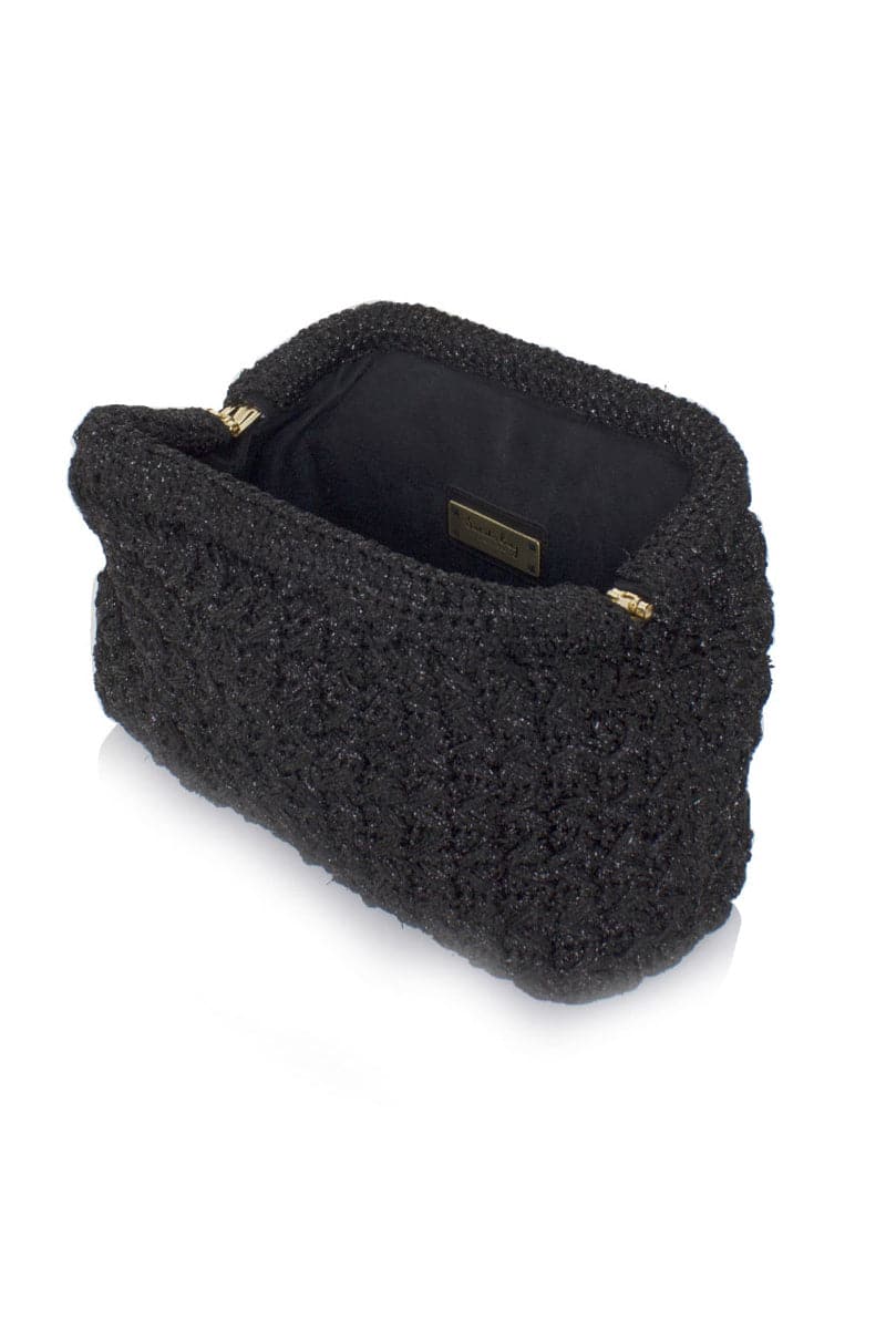 ECLIPSE BLACK CROCHET LOU CLUTCH | Sarah's Bag | CULT MIA