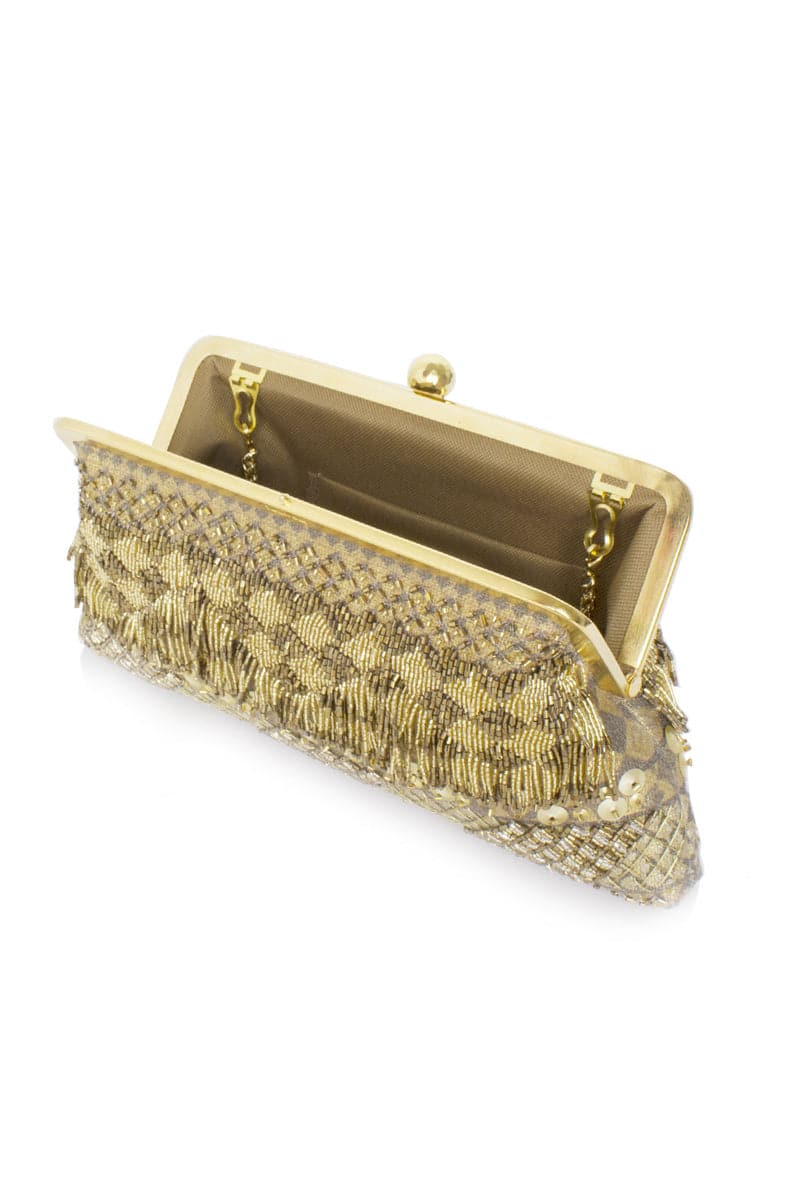 GOLDEN GITAN CLASSIC CLUTCH | Sarah's Bag | CULT MIA