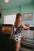 Scarlett Gasque Monique Short in Dot pattern, lightweight casual shorts with a relaxed fit and stylish dotted print.