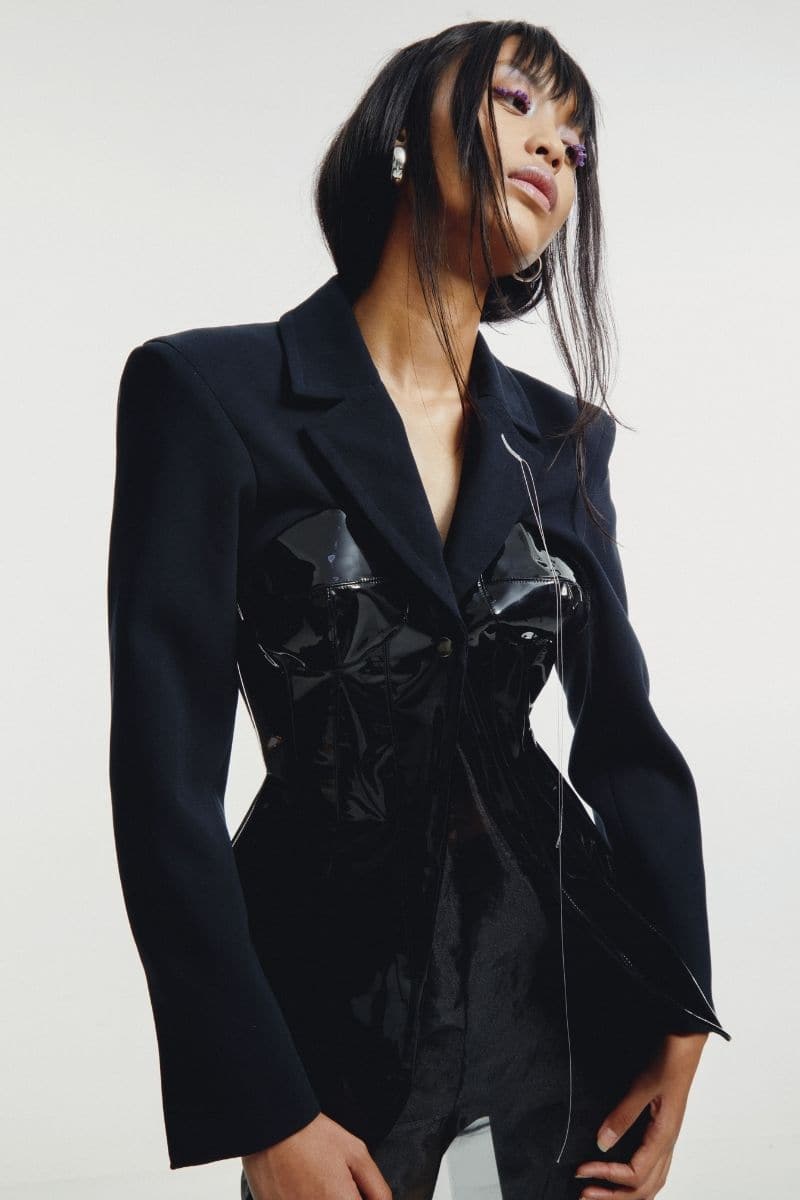 BLACK TAILORED CORSET JACKET | Sean Sheila | CULT MIA