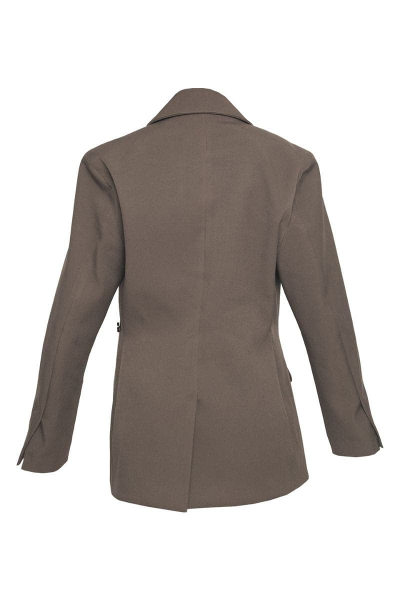 CHARCOAL DOUBLE BREASTED TAILORED SUIT JACKET | Sean Sheila | CULT MIA