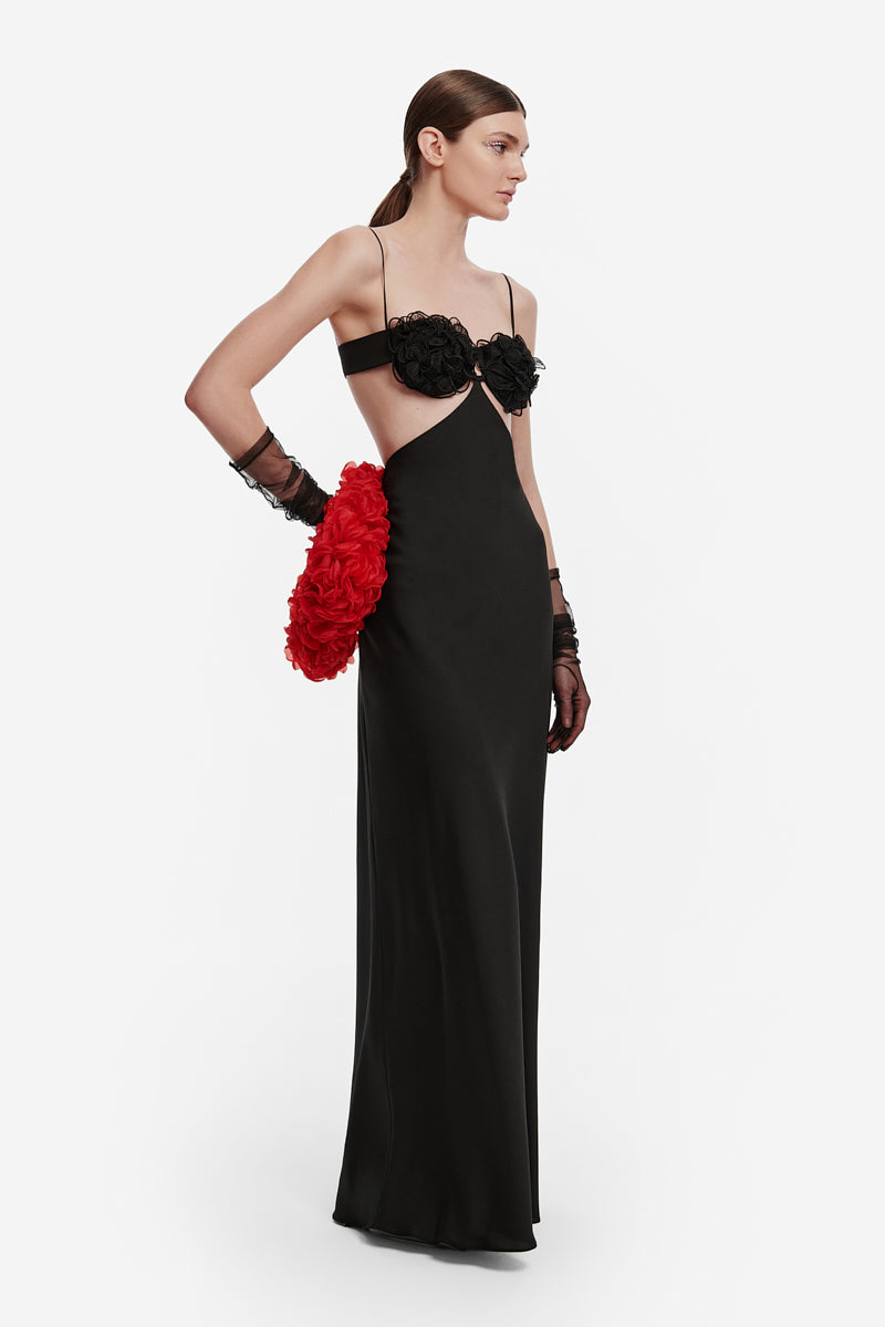 EVERLYN MAXI DRESS IN BLACK - CULT MIA