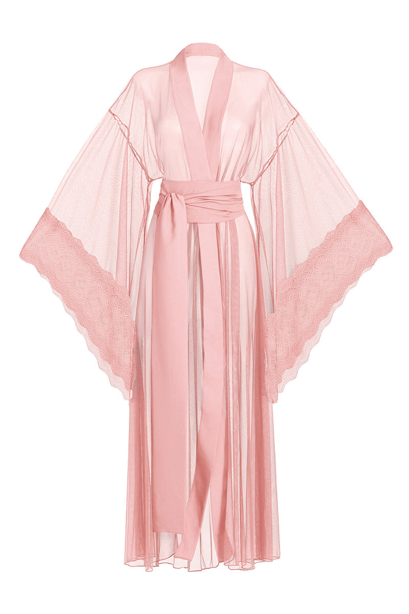 PINK MESH KIMONO