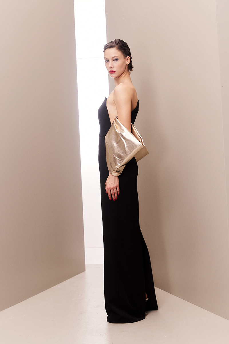 METALLIC-SLEEVED CIRCULAR BODICE DRESS - CULT MIA