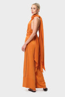 Side view of niLuu Sienna Sasha top, a stylish women's blouse with a relaxed fit and soft fabric in a vibrant color.