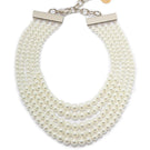Silver Alex Necklace by Silvia Gnecchi featuring a delicate chain with a gold bead and pearl accent.