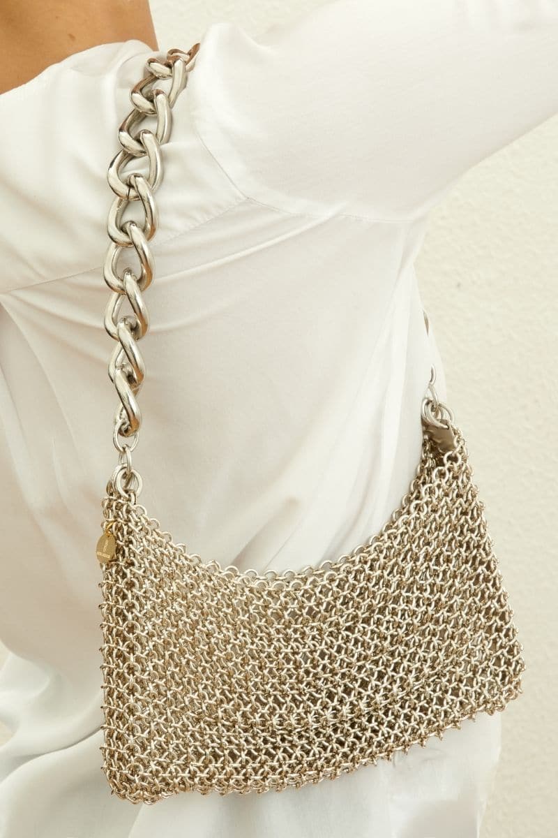 AMATA SILVER CHAIN SHOULDER BAG | Silvia Gnecchi | CULT MIA