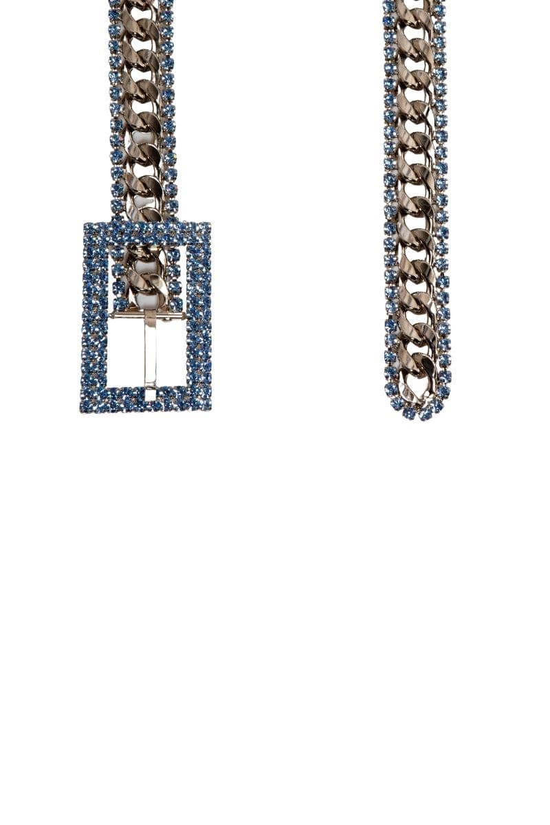 CRYSTAL EMBELLISHED CHAIN BELT WITH BIG BUCKLE | Silvia Gnecchi | CULT MIA