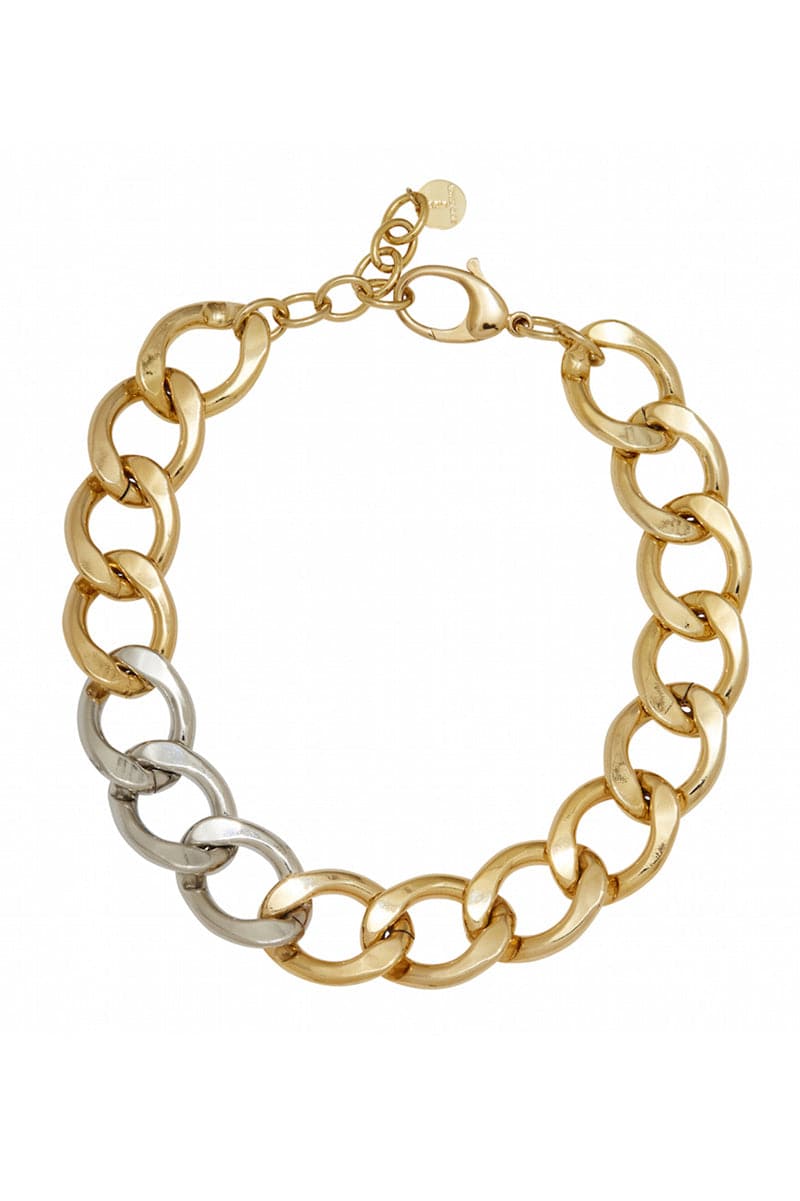 Gold chain necklace by Silvia Gnecchi, featuring a delicate, stylish design with a polished finish and versatile size.