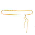 Silvia Gnecchi Venus Gold Thin Belt in shiny gold finish, size small, with sleek, narrow design perfect for waist accessories.