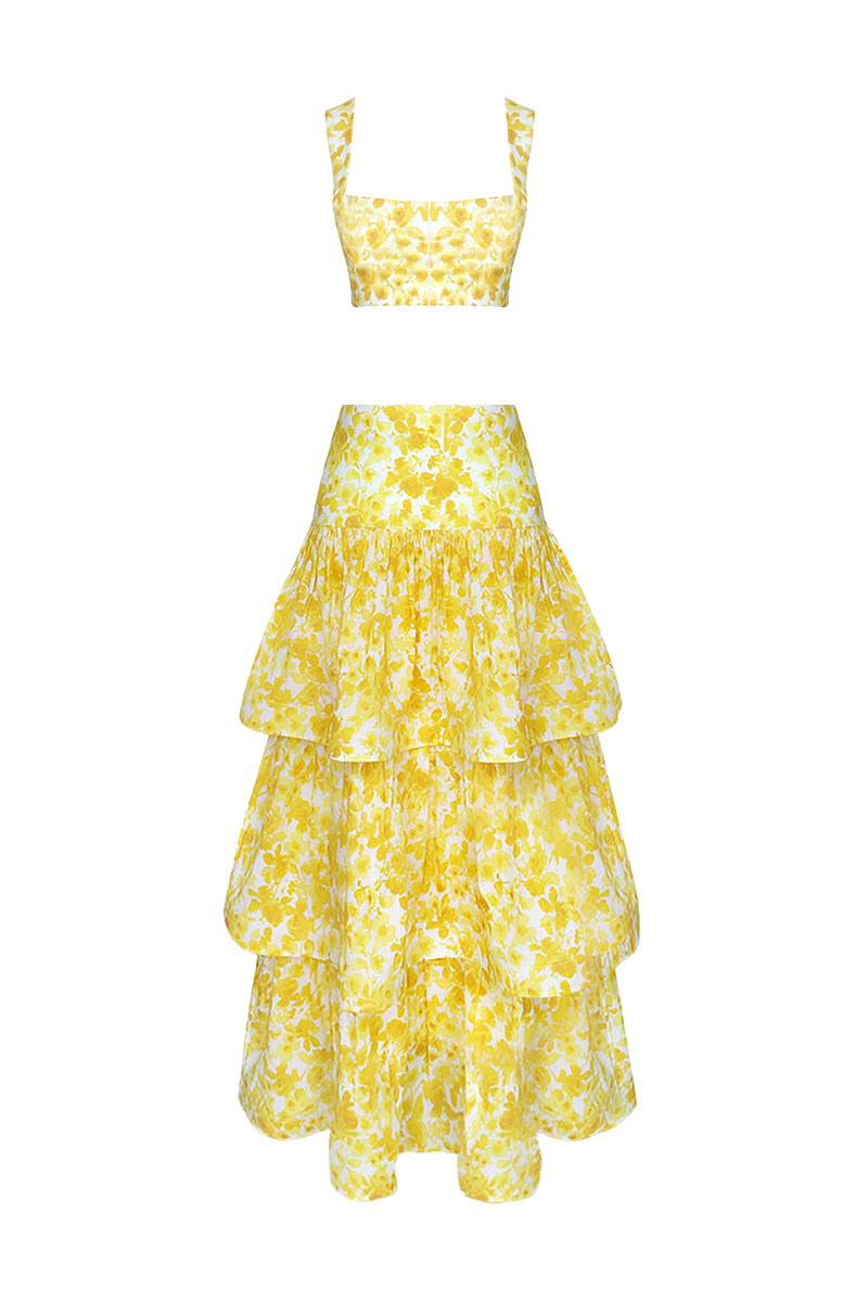 Gigii's SOLE RADIASO co-ord set featuring a stylish top and matching pants, shown from the back on a neutral background.