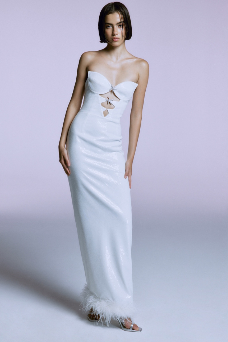 SEQUINED WHITE GOWN | Sudi Etuz | CULT MIA