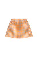 Light blue and white gingham boxer shorts by TAGG, showing the comfortable fit and classic pattern.