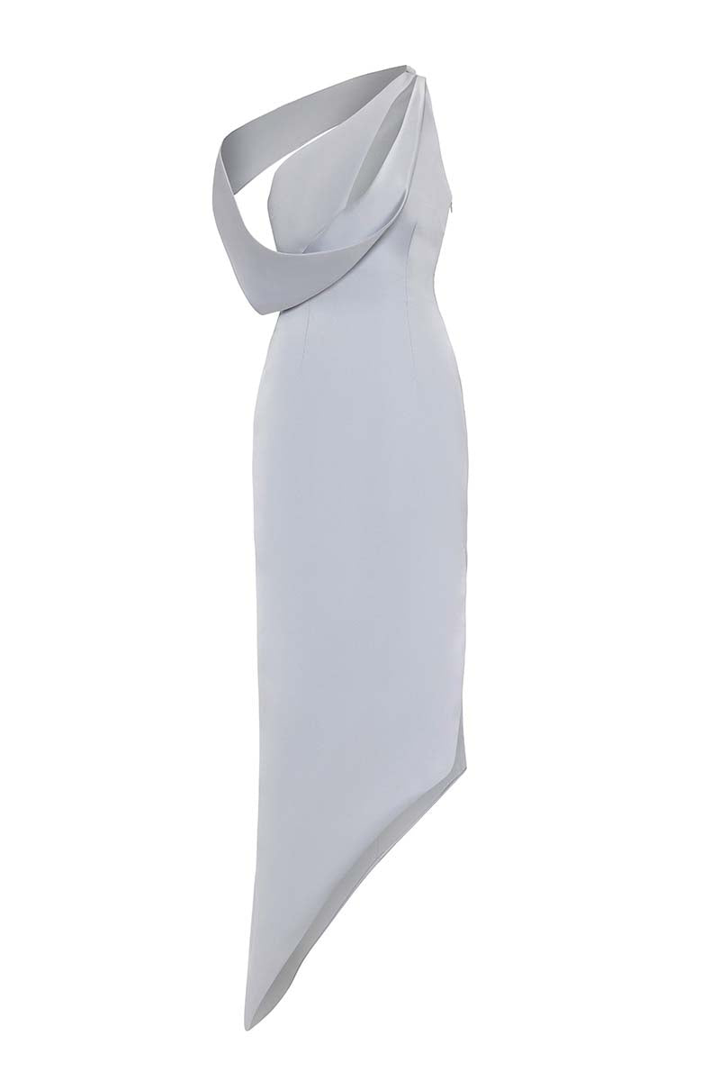 OFF-SHOULDER DRESS IN GRAY - CULT MIA