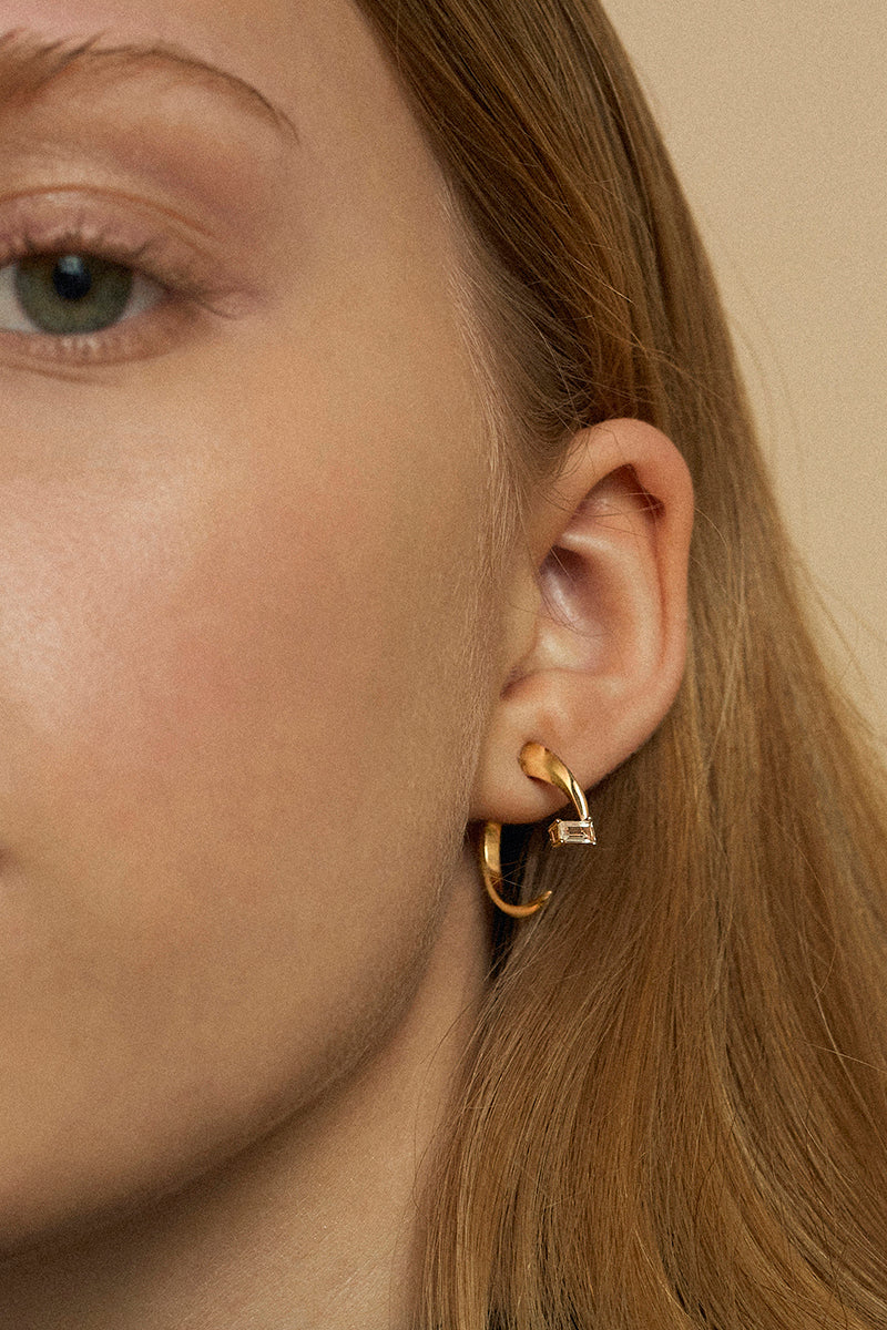 TEARS EARRINGS IN GOLD PLATED SILVER - CULT MIA