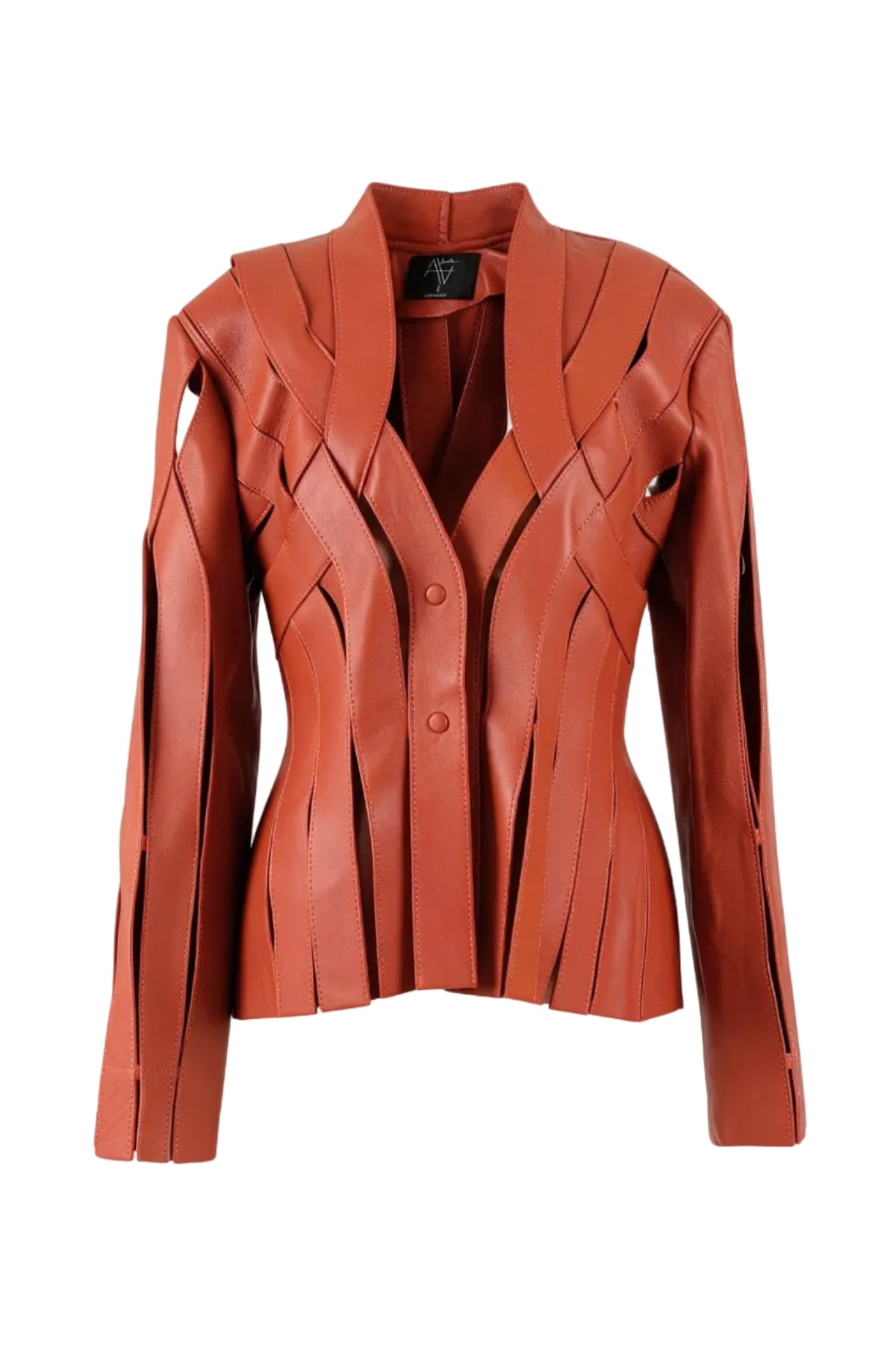 BRIANNA LEATHER JACKET ORANGE