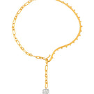 Jude Benhalim Thalia Necklace featuring a delicate chain with a pendant, stylish jewelry accessory for elegant outfits.