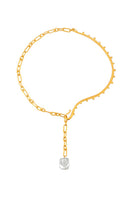 Jude Benhalim Thalia Necklace featuring a delicate chain with a pendant, stylish jewelry accessory for elegant outfits.