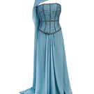 Blue Thalina Maxi Dress by URBAN MUSE featuring a flowing silhouette and elegant design, perfect for stylish occasions.