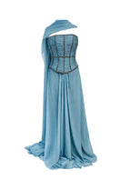 Blue Thalina Maxi Dress by URBAN MUSE featuring a flowing silhouette and elegant design, perfect for stylish occasions.