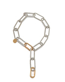 Silver necklace from Silvia Gnecchi's The Thing collection featuring a modern, minimalist design on a sleek chain.