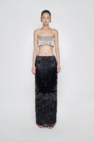 Silver TONYY Maison crop top and skirt co-ord set, featuring a stylish matching two-piece outfit for a trendy look.