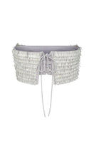Silver TONYY Maison co-ord set featuring a crop top and matching skirt, stylish and trendy for casual or dressy occasions.