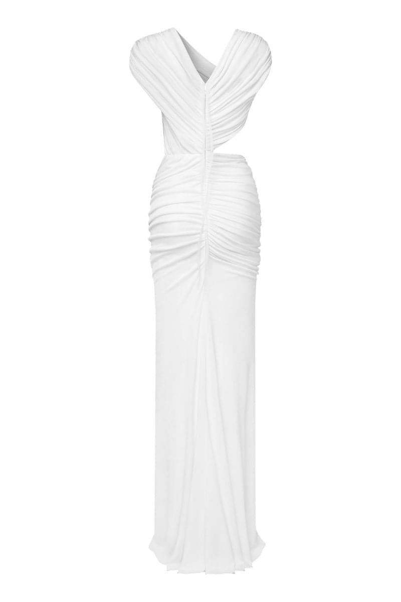 WHITE STORM CUT-OUT MAXI DRESS | TONYY | CULT MIA