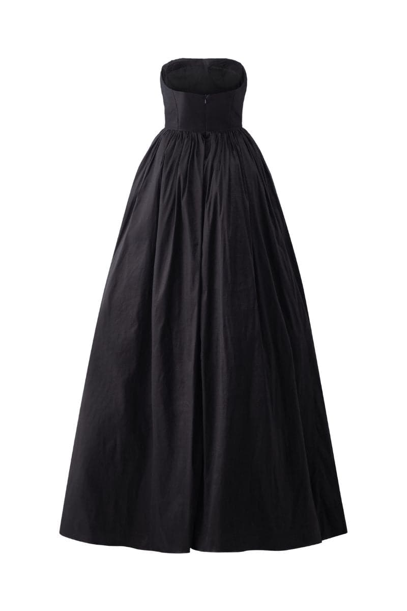 BLACK STRAPLESS STONE EMBELLISHED DRESS | Tracy Studio | CULT MIA