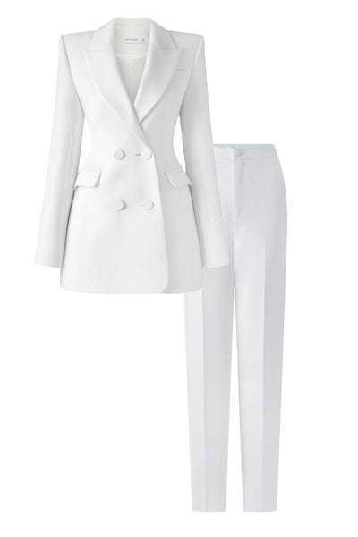 CLASSIC DOUBLE BREASTED PEAK LAPEL FOUR BUTTON SUIT | CULT MIA