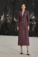 Purple Tracy Studio single-breasted manteau jacket with two buttons, stylish and tailored for a sleek look.