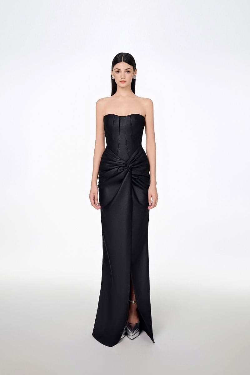 STRAPLESS KNOTTED BODYCON MAXI DRESS | CULT MIA | Tracy Studio STRAPLESS KNOTTED BODYCON MAXI DRESS | CULT MIA | Tracy Studio