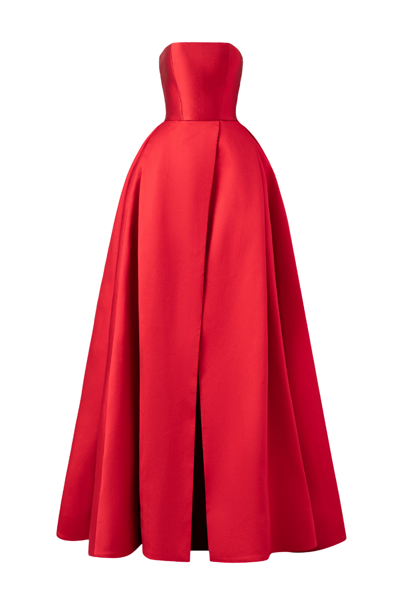 STRAPLESS PLEATED FULL DRESS | Tracy Studio | CULT MIA