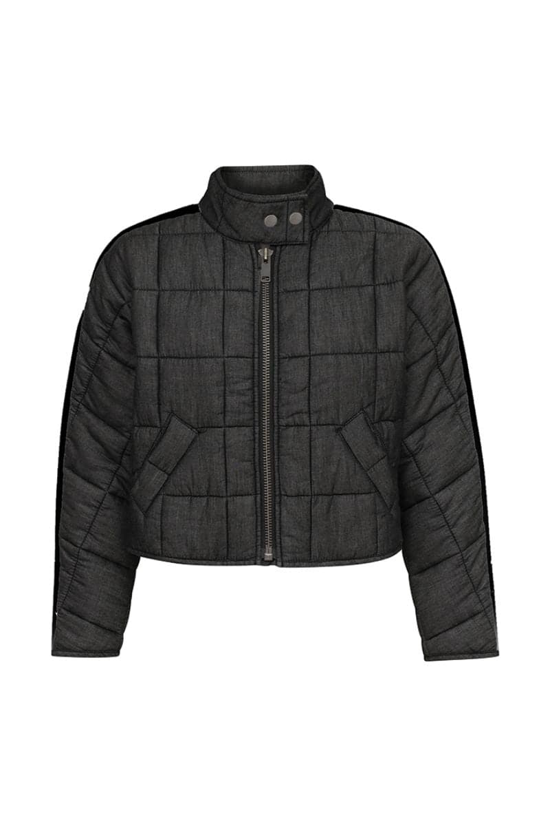 TT Studios Caroline Doyers cropped denim jacket, stylish casual jacket with fitted design and classic denim look.