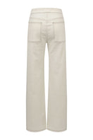 Cream contrast Mikey straight leg jeans by TT Studios, shown in a casual fit with a classic denim look.
