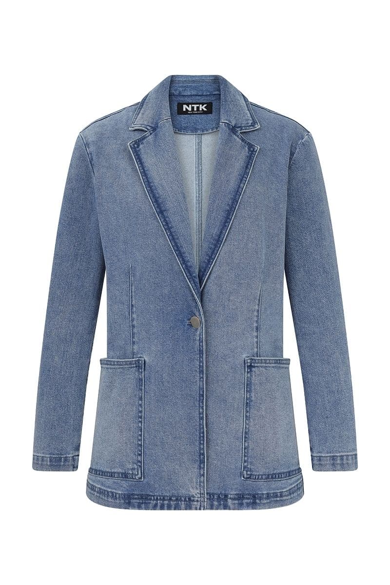 RANDI UNION SQ OVERSIZED DENIM BLAZER | NTK | CULT MIA