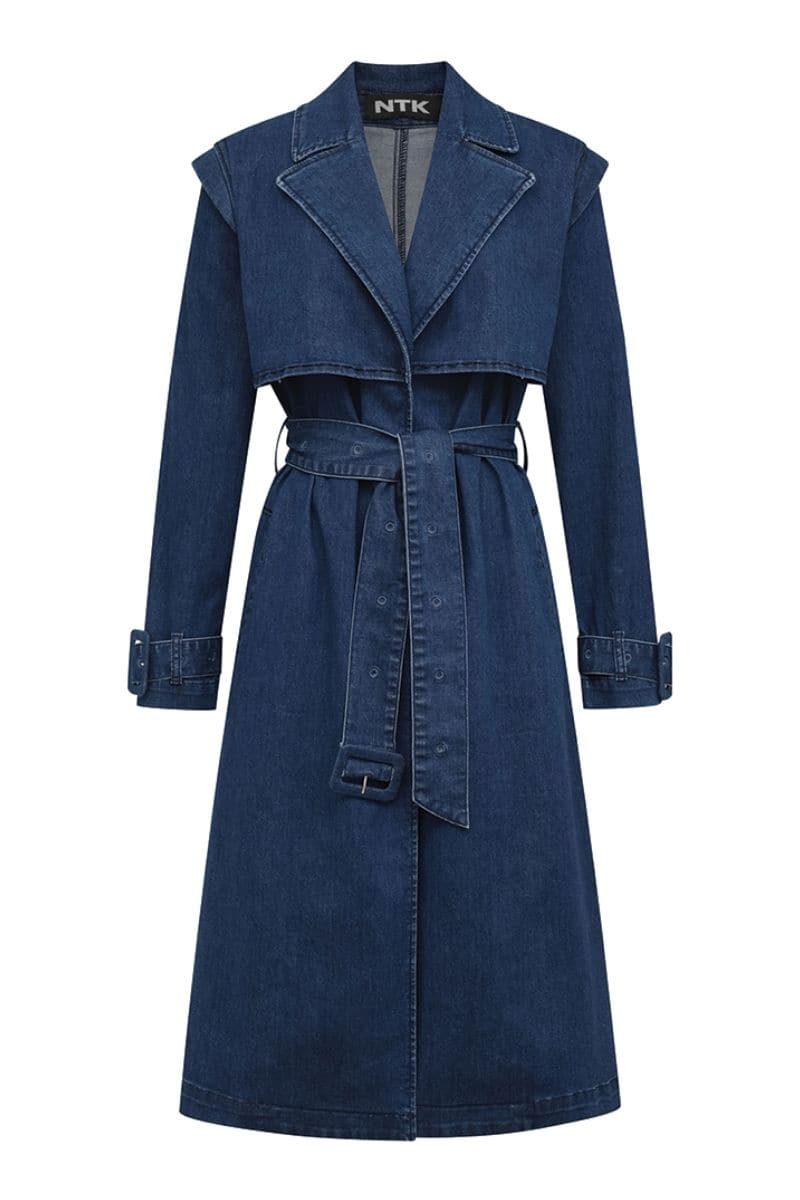 TIVOLI ATLANTIC AVE DENIM TRENCH COAT | NTK | CULT MIA