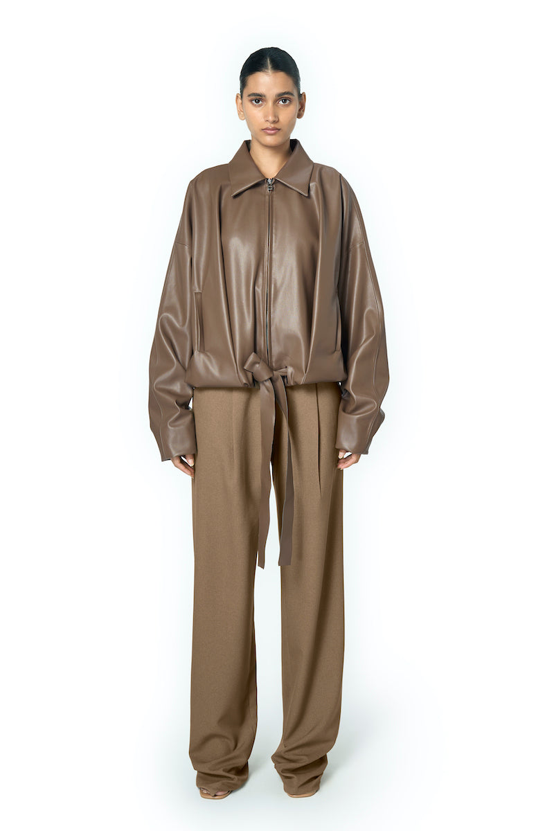 URA RIA jacket in Toffee color, stylish women's jacket featuring a tailored fit and premium fabric, perfect for casual wear.