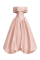 White Plan Veronica gown featuring elegant fabric and a flowing design, perfect for formal occasions and evening wear.