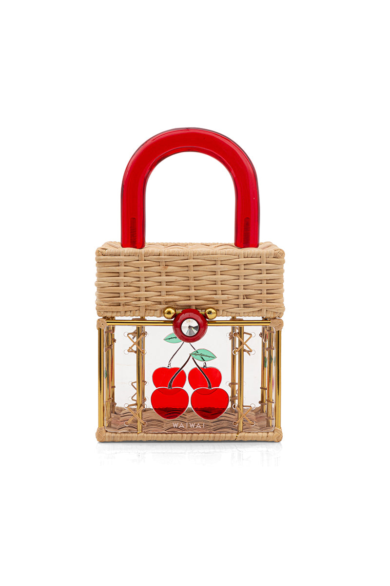 CACAU CHERRY TOP HANDLE BAG - CULT MIA