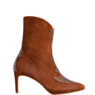Terry de Havilland Wanda 70 Brown boots with chunky heel and ankle-length design, made from rich brown leather.
