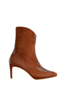 Terry de Havilland Wanda 70 Brown boots with chunky heel and ankle-length design, made from rich brown leather.