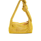 Emm Kuo Waverly shoulder bag in vibrant citrine color with sleek design and gold-tone hardware, shown on a plain background.
